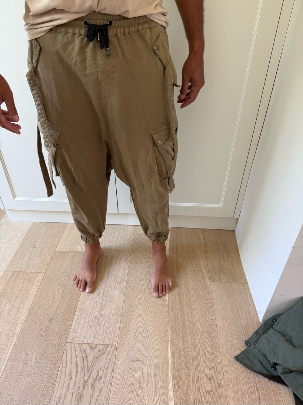 Skingraft Men's Cargo Pants in Olive Green